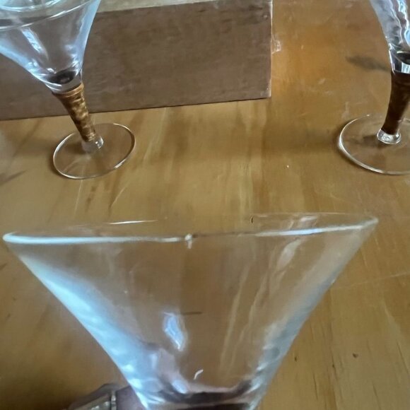 Set Of 4 Carl Auböck MCM Glasses w/ Cane Wrapped Stems Cordial Martini HTF READ - Picture 8 of 8